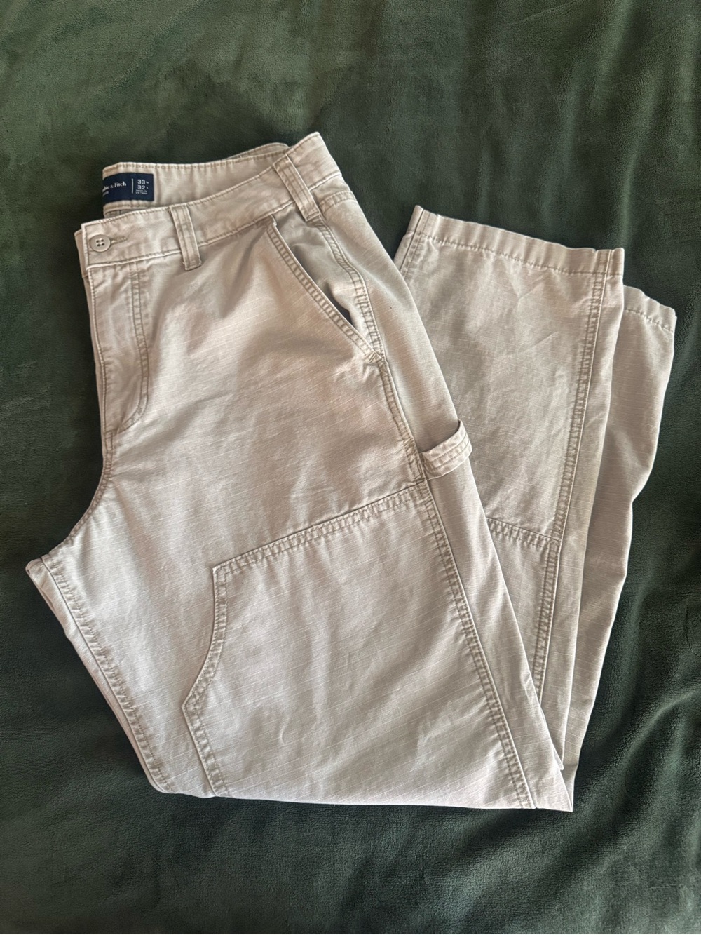 Abercrombie & Fitch Men's Light Beige Carpenter Pants